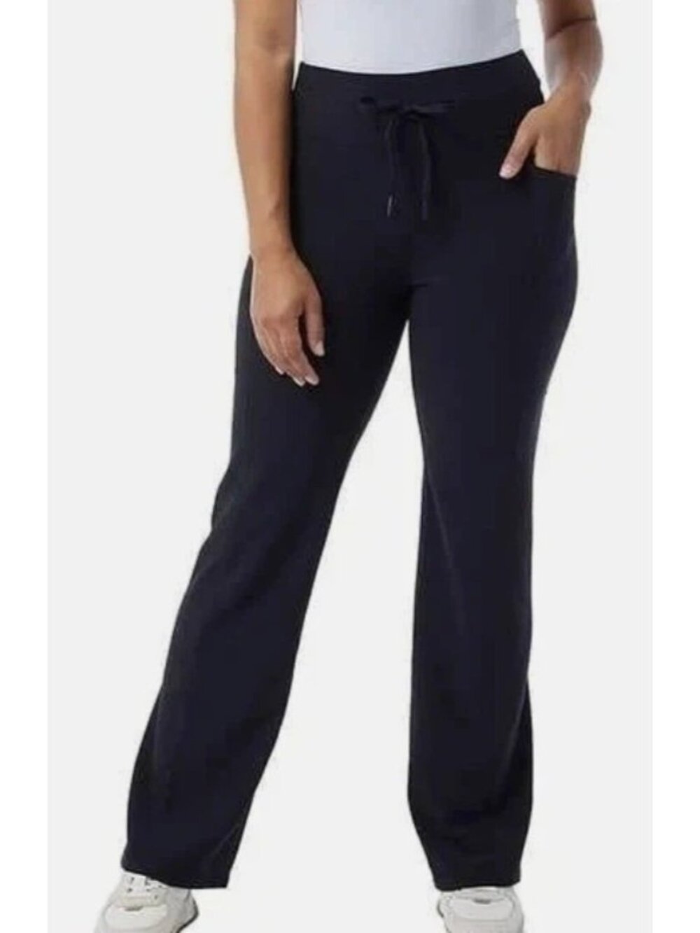 NWOT 32 Degrees Cool Women's Flare Pants S Black High-Waist Yoga Stretch